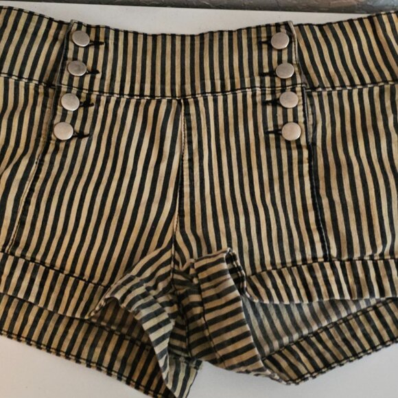 Vintage Nautical Striped Sailor Shorts - Picture 1 of 3